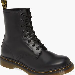 Dr. Martens 1460 W Black Leather Boots (Women)